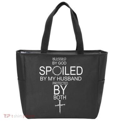 Blessed By God Spoiled By My Husband Protected By Boths Tote Bag