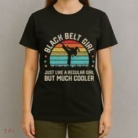 Black Belt Girl Karate Jiu Jitsu Taekwondo Martial Arts T-Shirt thumb 4