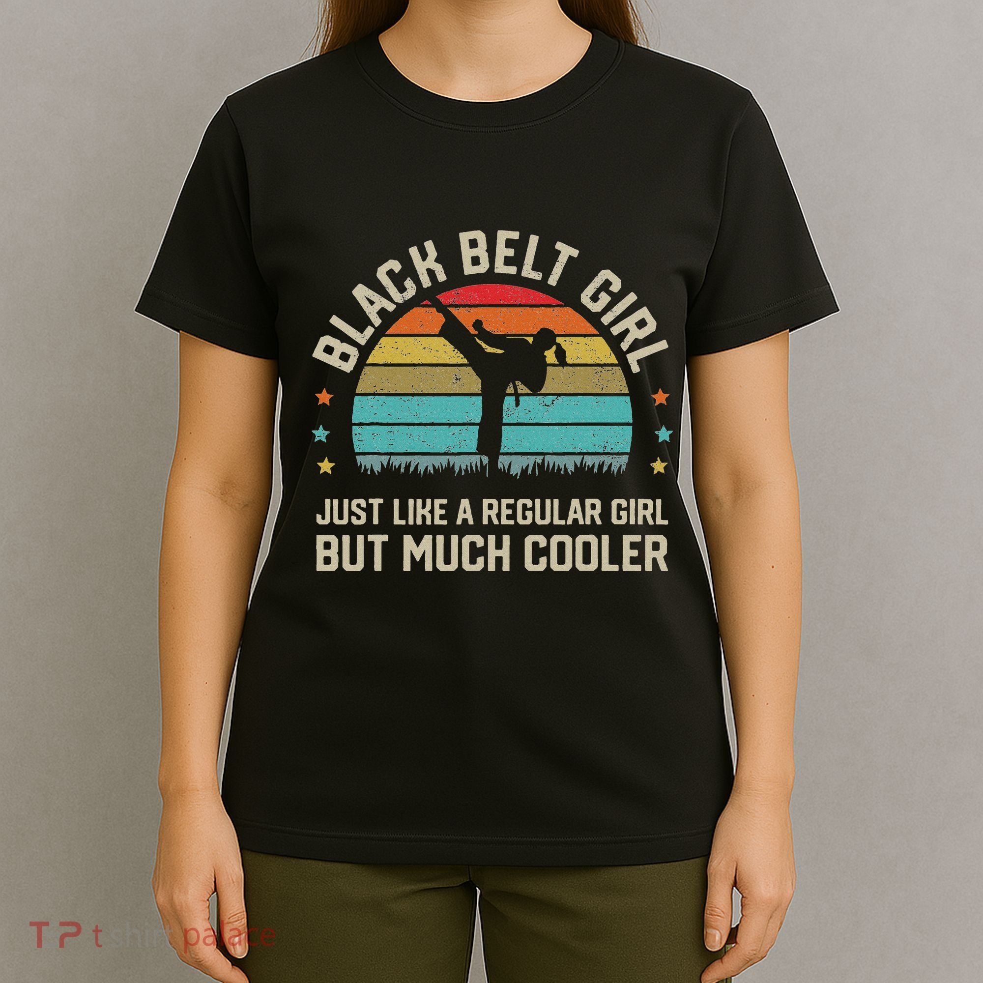 Black Belt Girl Karate Jiu Jitsu Taekwondo Martial Arts T-Shirt
