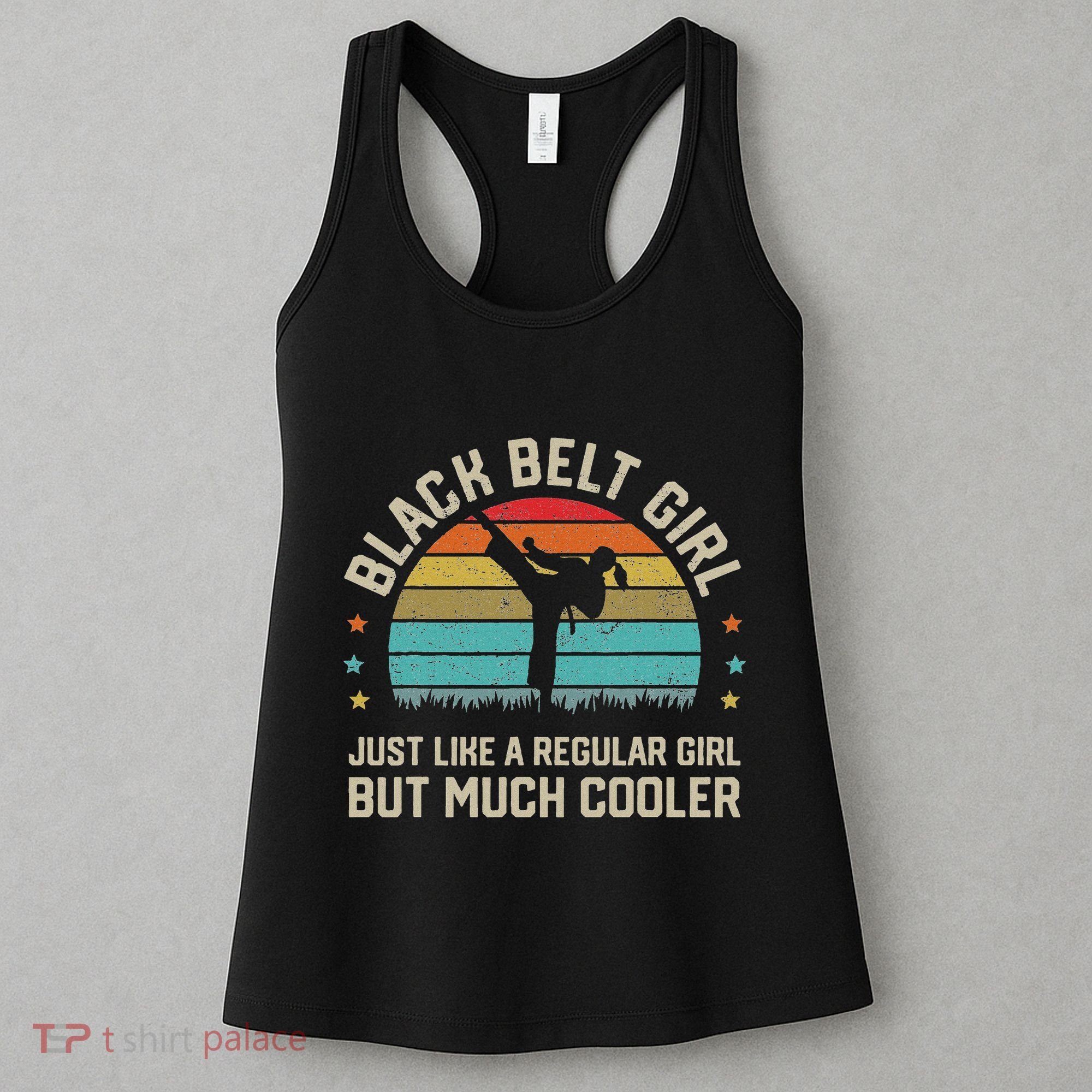 Black Belt Girl Karate Jiu Jitsu Taekwondo Martial Arts Women's Tank Top