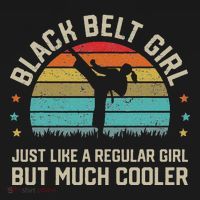 Black Belt Girl Karate Jiu Jitsu Taekwondo Martial Arts Women's Tank Top thumb 5