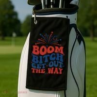 Boom Bitch Get Out The Way Golf Towel thumb 2