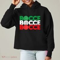 Bocce Ball Game Enthusiast Lawn Bowling Boule Boccia Ladies Heavyweight Boxy Pullover Hoodie thumb 0