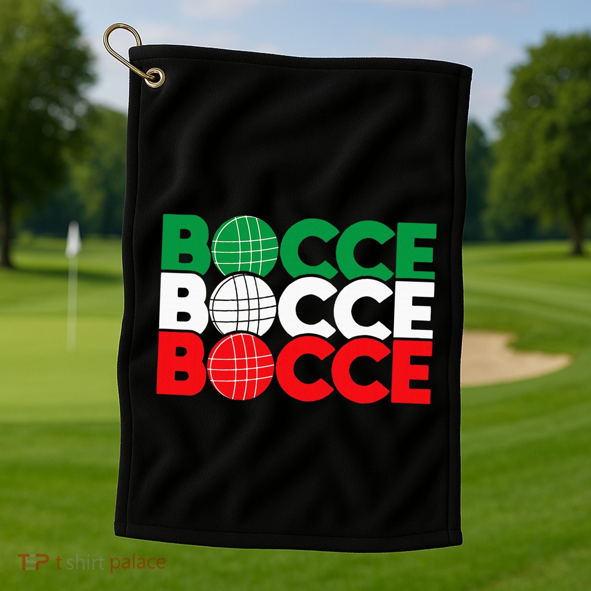 Bocce Ball Game Enthusiast Lawn Bowling Boule Boccia Golf Towel