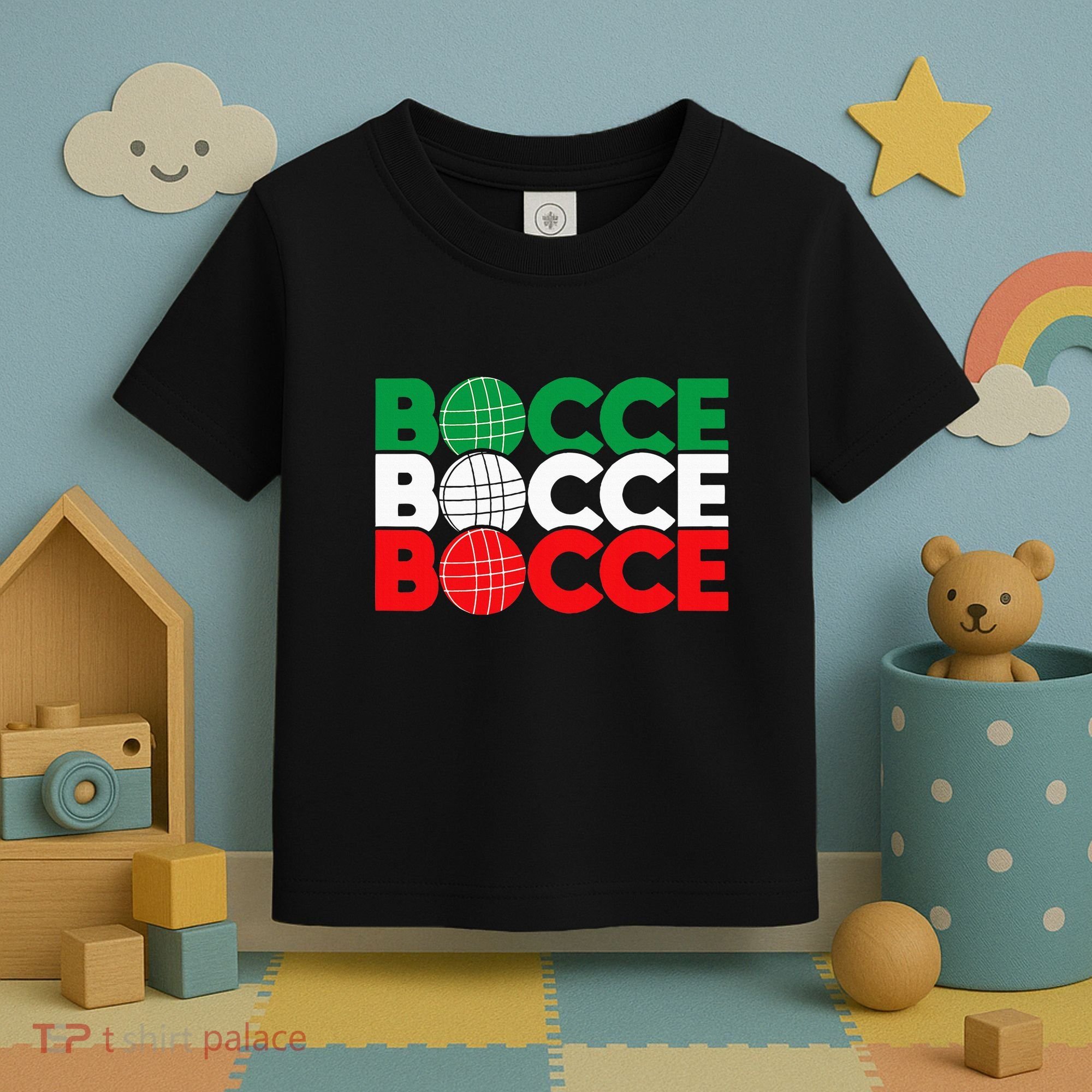 Bocce Ball Game Enthusiast Lawn Bowling Boule Boccia Toddler T-Shirt
