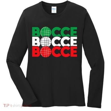 Bocce Ball Game Enthusiast Lawn Bowling Boule Boccia Women's Long Sleeve Shirt