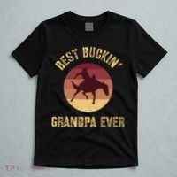 Best Buckin Grandpa Ever Western Rodeo Cowboy Bucking Horse T-Shirt thumb 5
