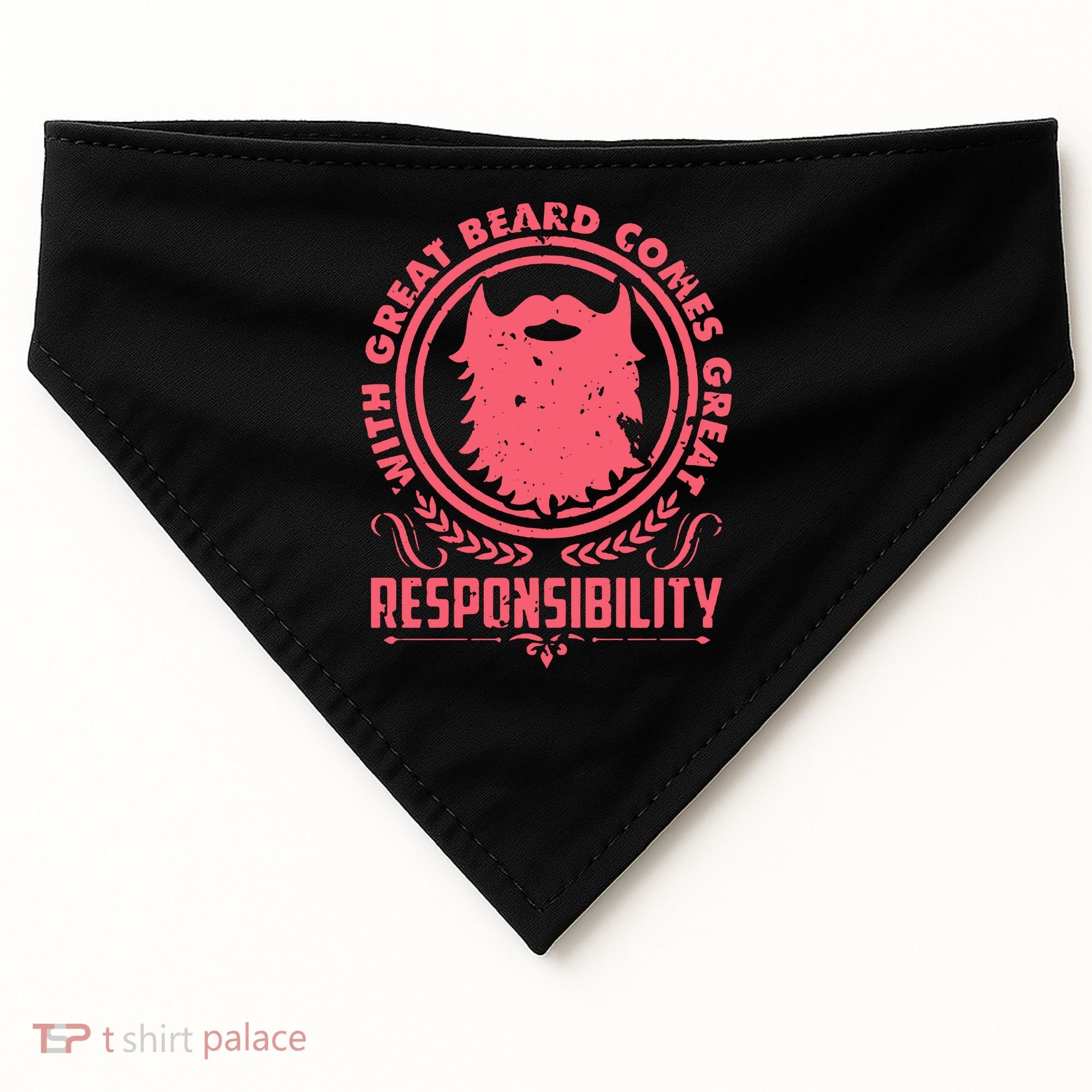 Bushy Beard Goatee Beard Full Beard Bearded USA-Made Doggie Bandana