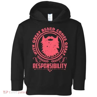 Bushy Beard Goatee Beard Full Beard Bearded Toddler Hoodie
