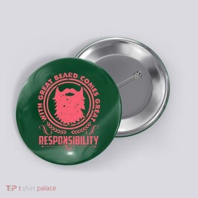 Bushy Beard Goatee Beard Full Beard Bearded Button