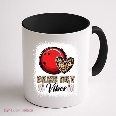 Bleached Bowling Game Day Vibes Bowling Mom Game Day Season Gift Coffee Mug back