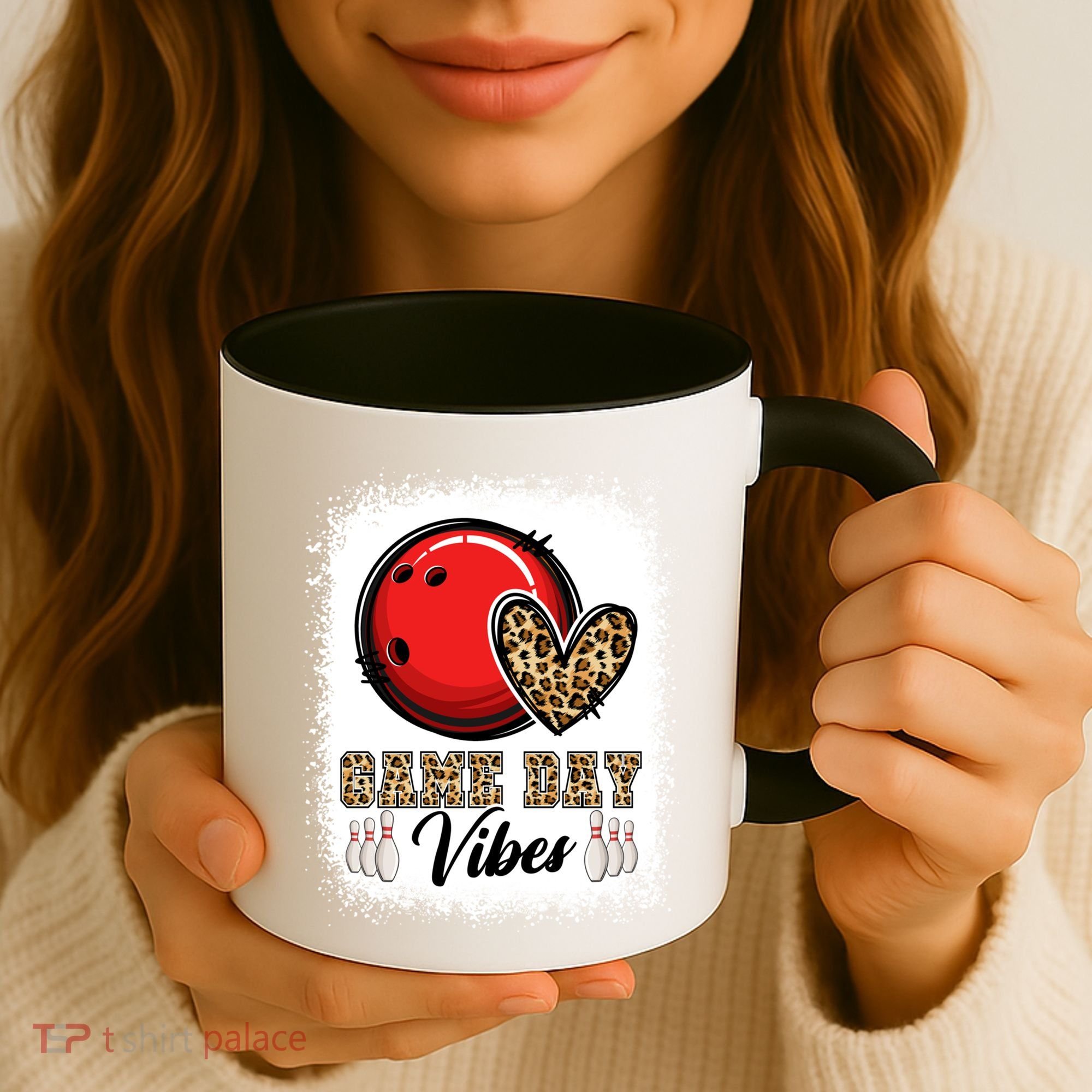 Bleached Bowling Game Day Vibes Bowling Mom Game Day Season Gift Coffee Mug