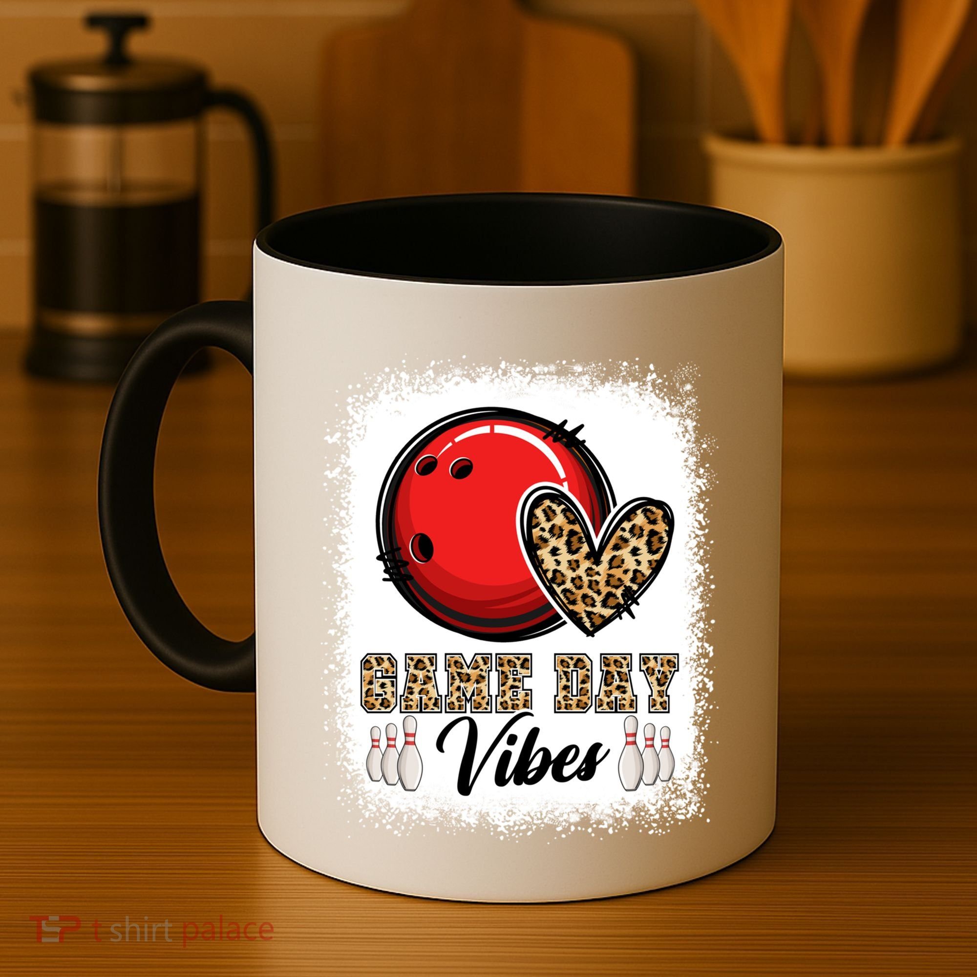 Bleached Bowling Game Day Vibes Bowling Mom Game Day Season Gift Coffee Mug