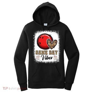 Bleached Bowling Game Day Vibes Bowling Mom Game Day Season Gift Women's Hoodie