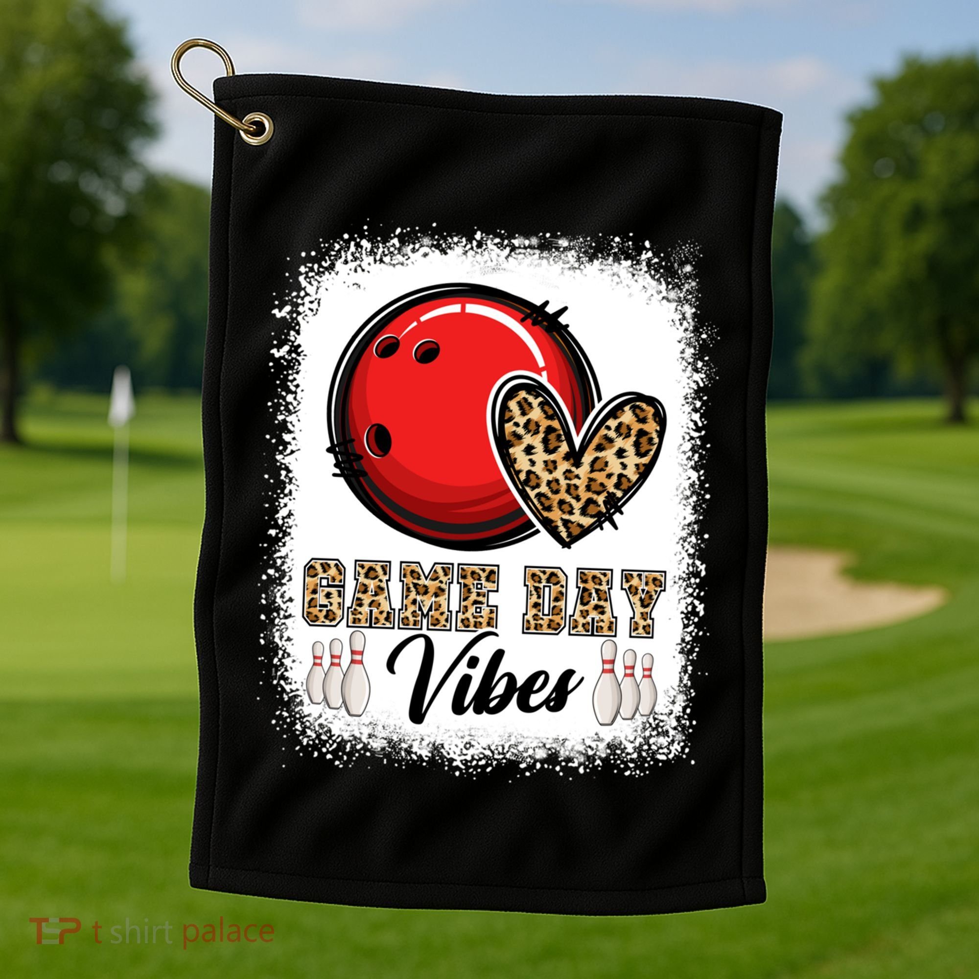 Bleached Bowling Game Day Vibes Bowling Mom Game Day Season Gift Golf Towel