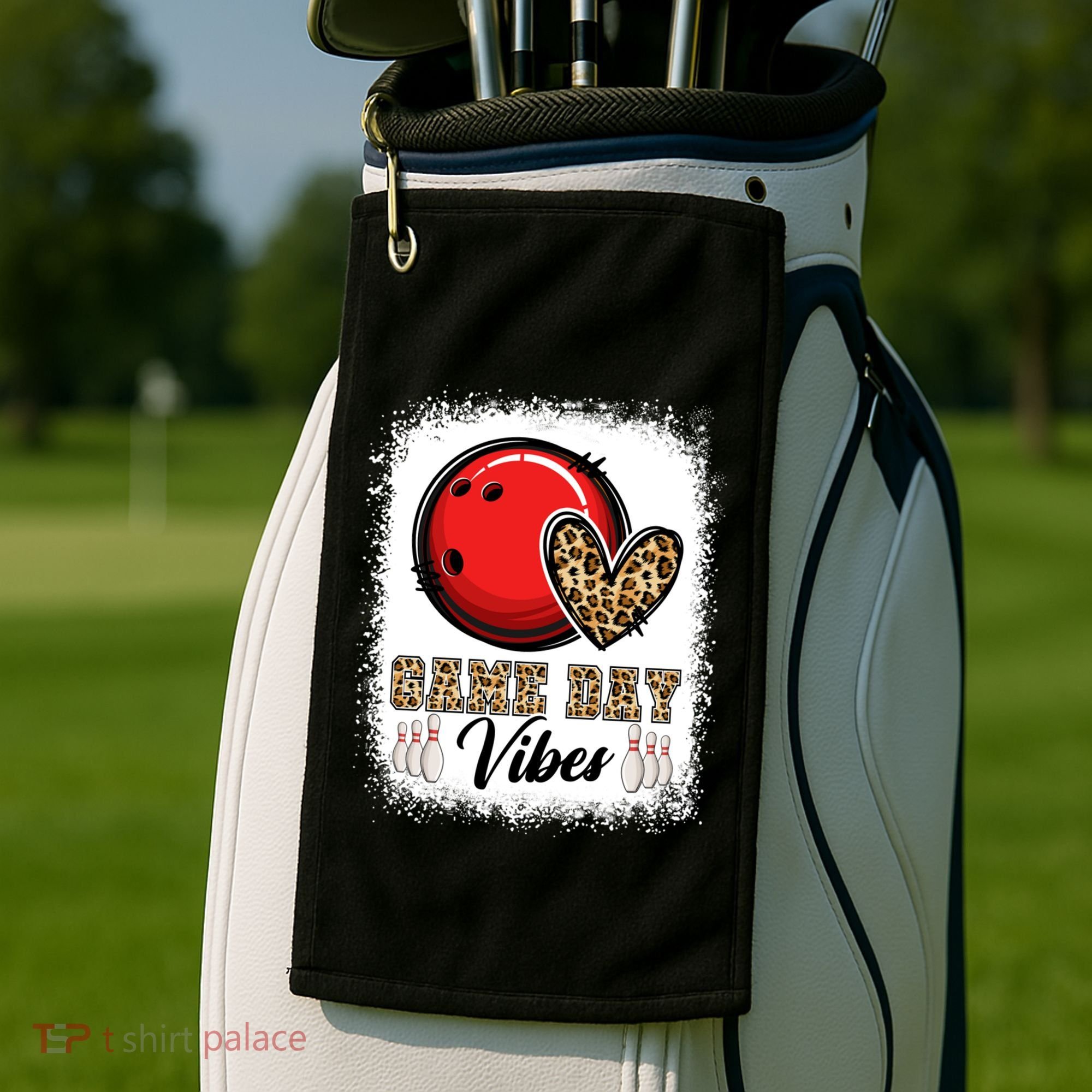 Bleached Bowling Game Day Vibes Bowling Mom Game Day Season Gift Golf Towel