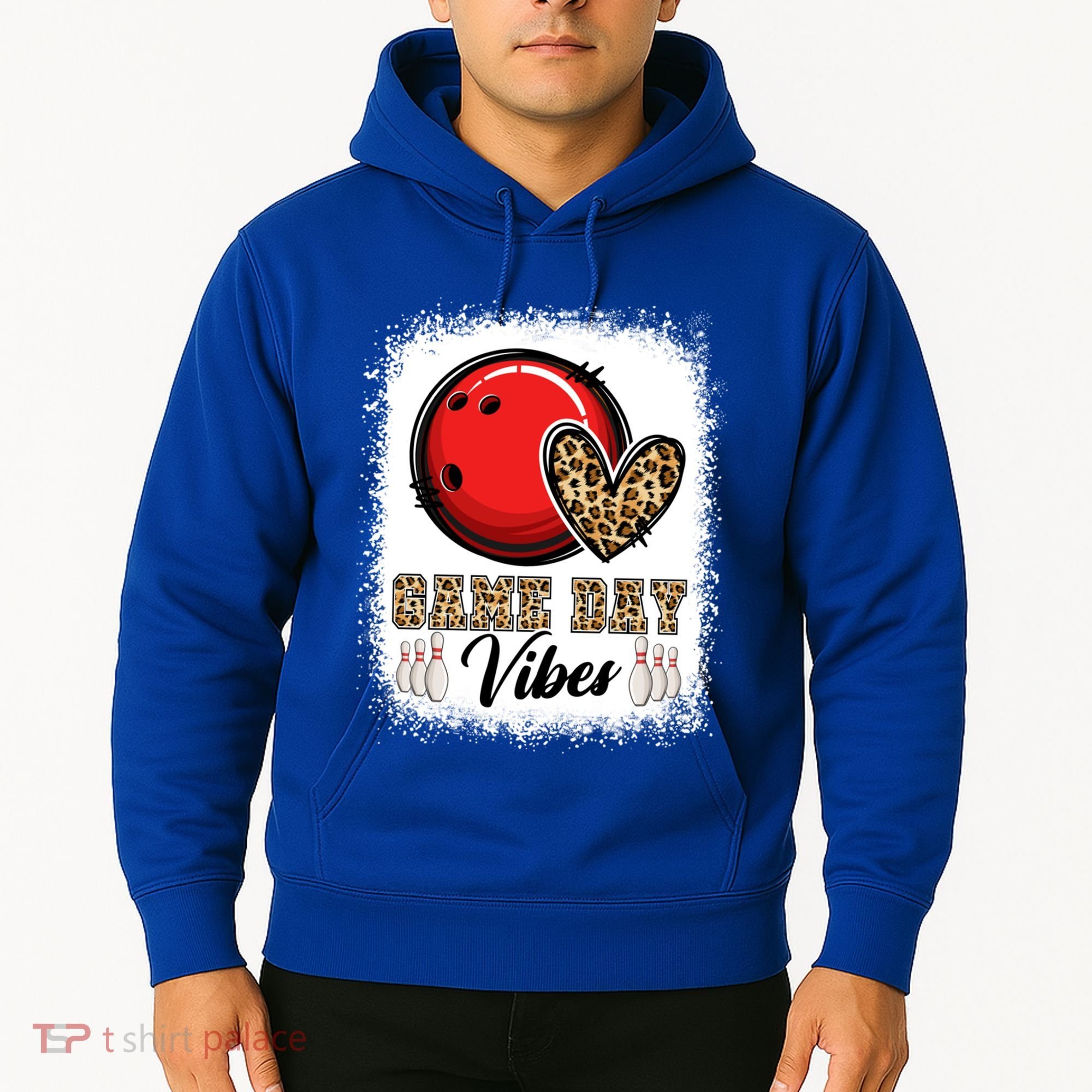 Bleached Bowling Game Day Vibes Bowling Mom Game Day Season Gift Hoodie