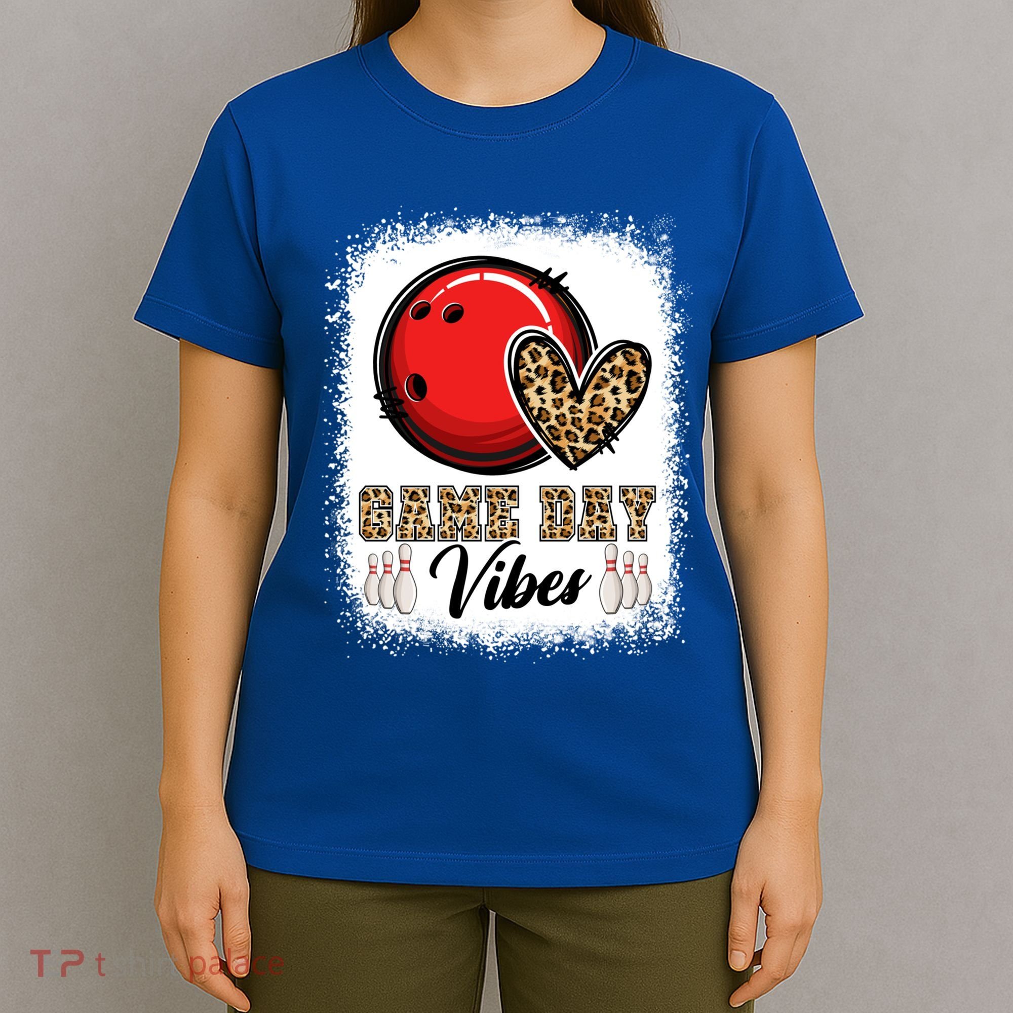 Bleached Bowling Game Day Vibes Bowling Mom Game Day Season Gift T-Shirt