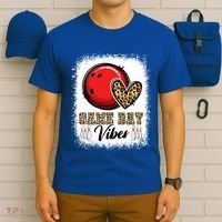 Bleached Bowling Game Day Vibes Bowling Mom Game Day Season Gift T-Shirt thumb 6