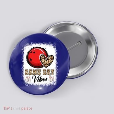 Bleached Bowling Game Day Vibes Bowling Mom Game Day Season Gift Button