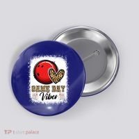 Bleached Bowling Game Day Vibes Bowling Mom Game Day Season Gift Button thumb 0