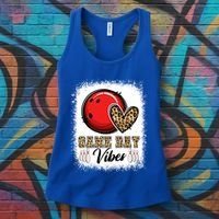 Bleached Bowling Game Day Vibes Bowling Mom Game Day Season Gift Women's Tank Top thumb 3
