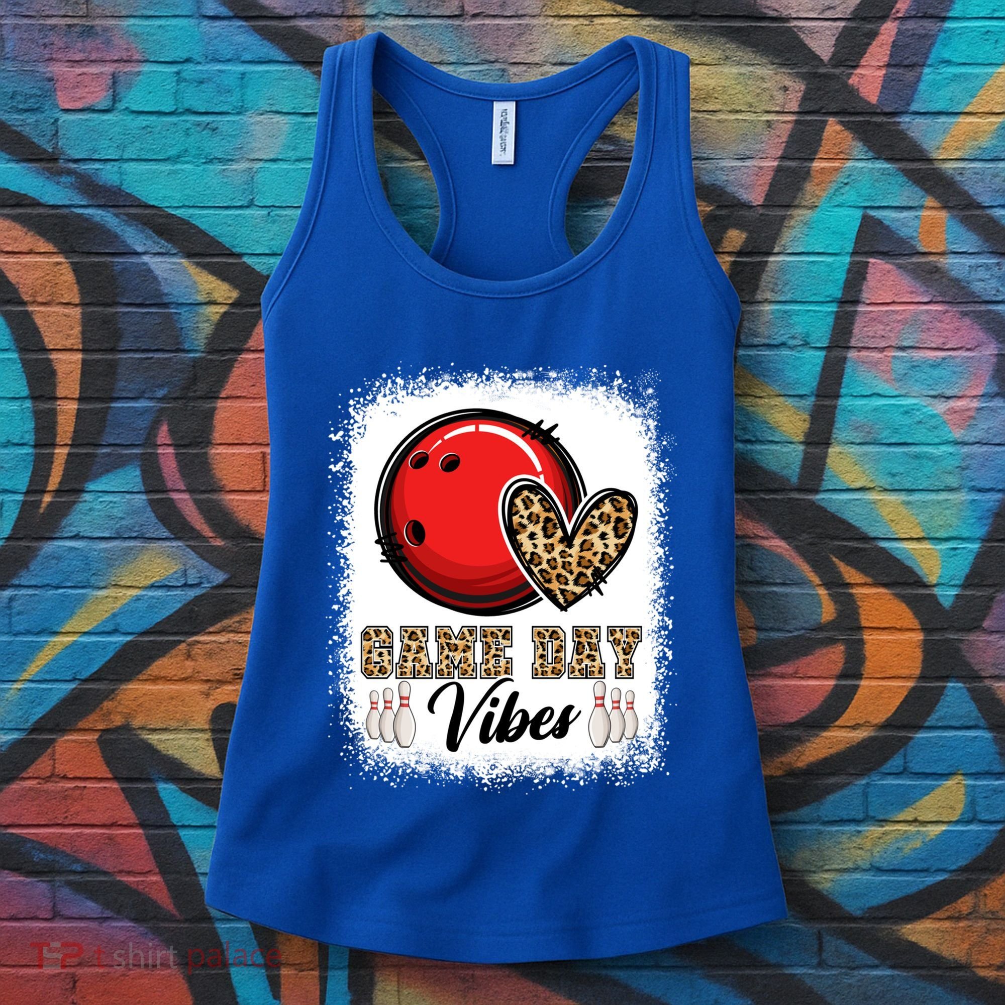 Bleached Bowling Game Day Vibes Bowling Mom Game Day Season Gift Women's Tank Top