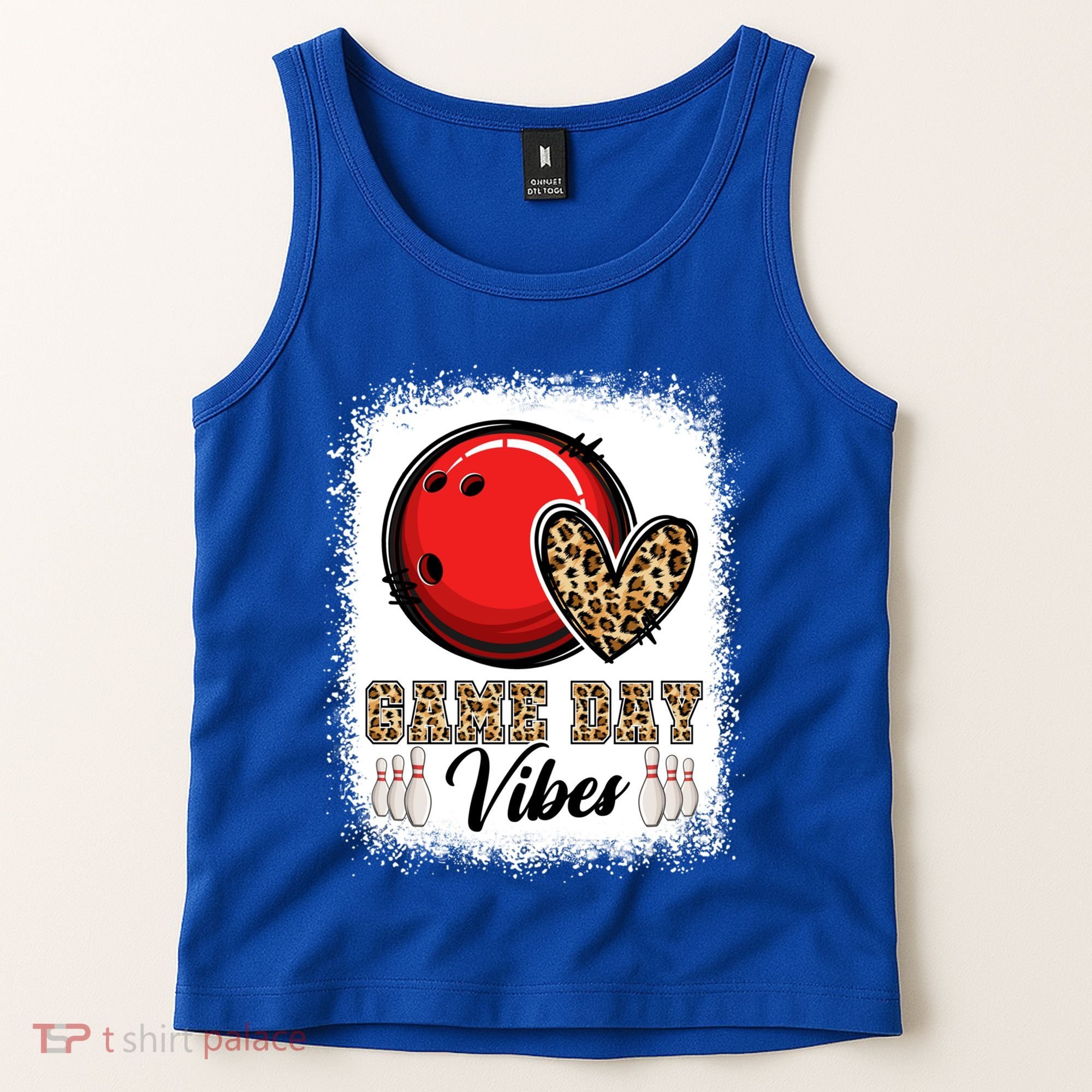Bleached Bowling Game Day Vibes Bowling Mom Game Day Season Gift Tank Top