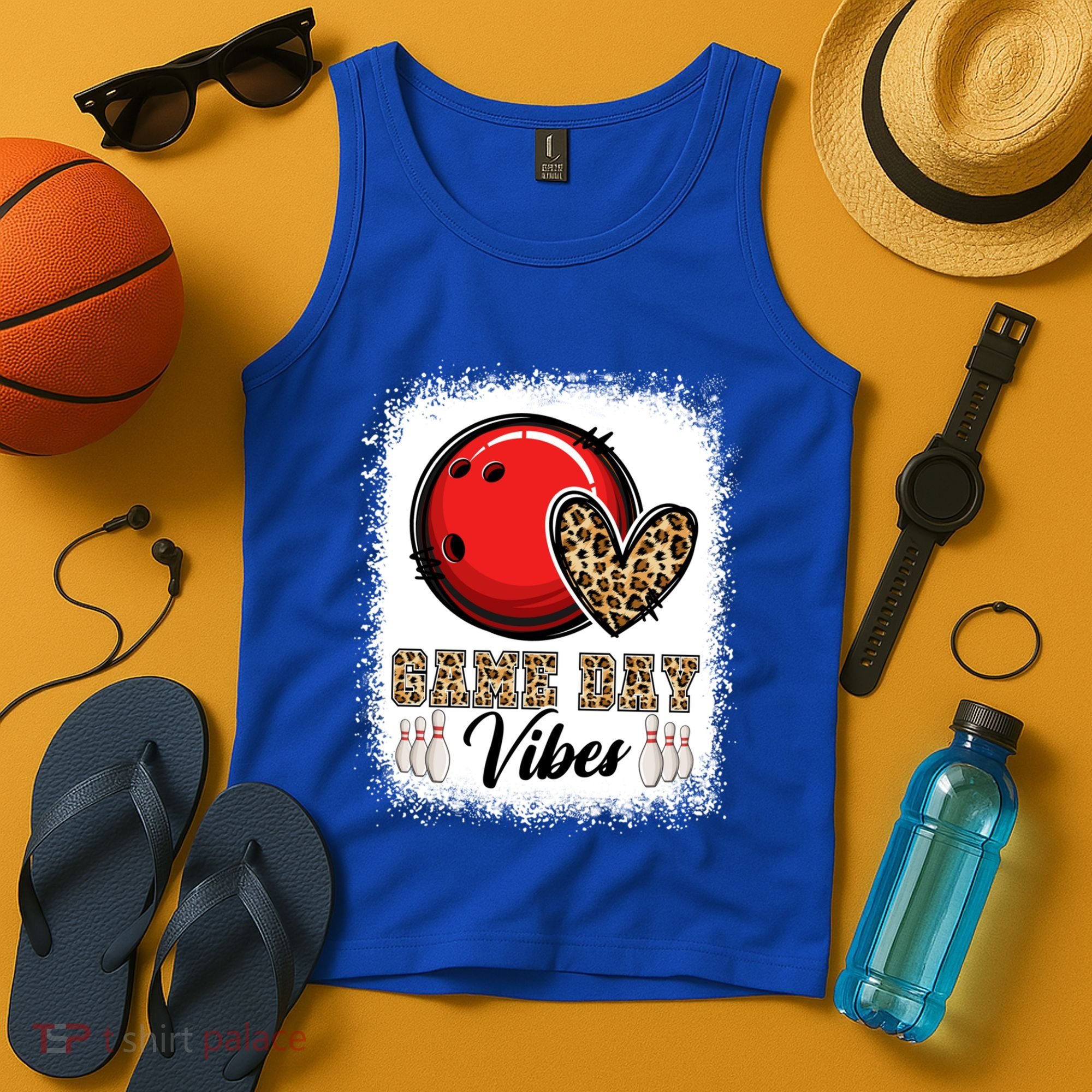 Bleached Bowling Game Day Vibes Bowling Mom Game Day Season Gift Tank Top