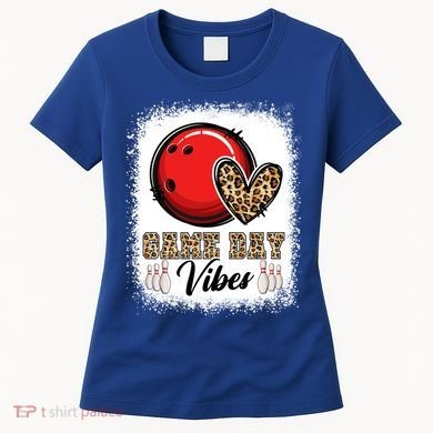 Bleached Bowling Game Day Vibes Bowling Mom Game Day Season Gift Women's T-Shirt