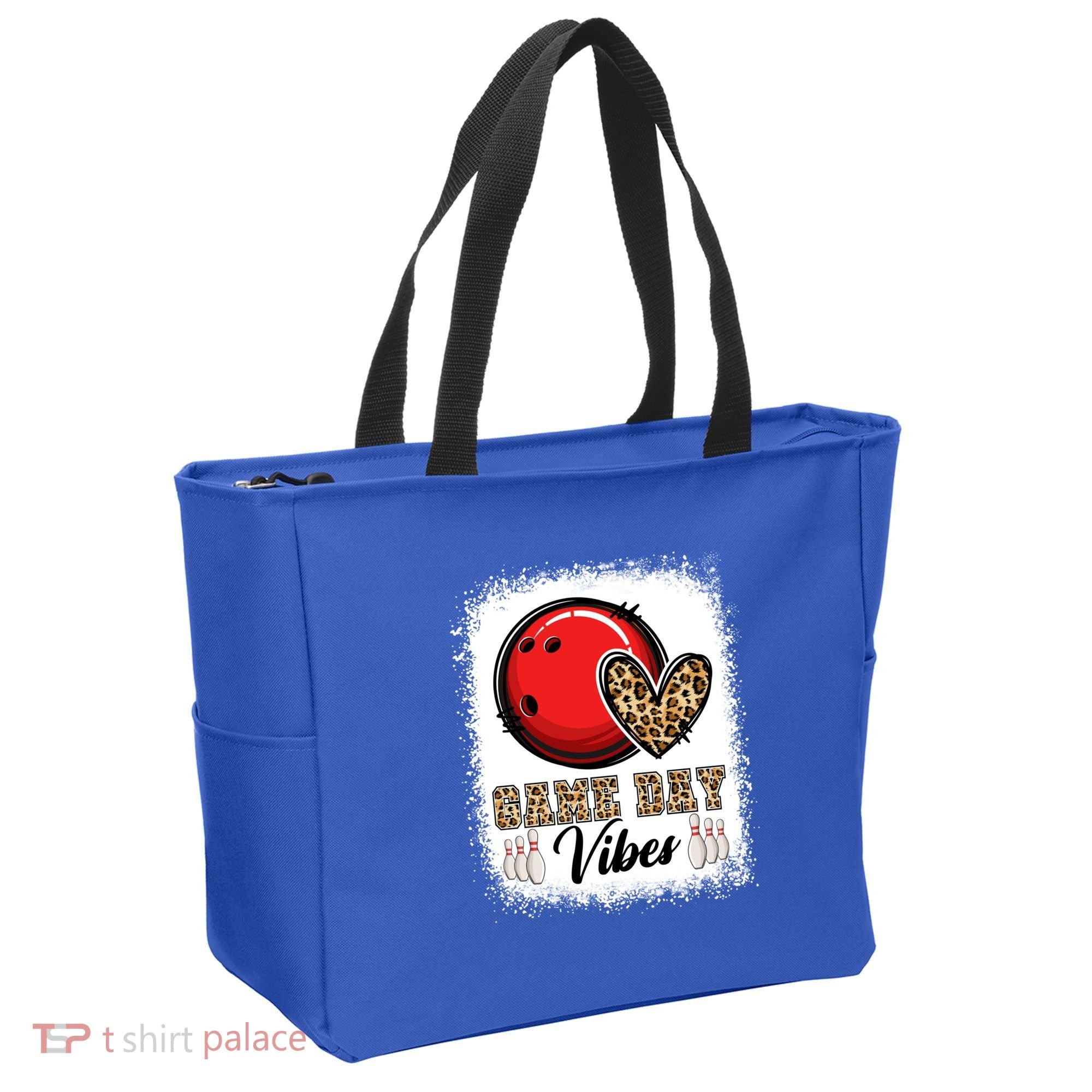 Bleached Bowling Game Day Vibes Bowling Mom Game Day Season Gift Tote Bag