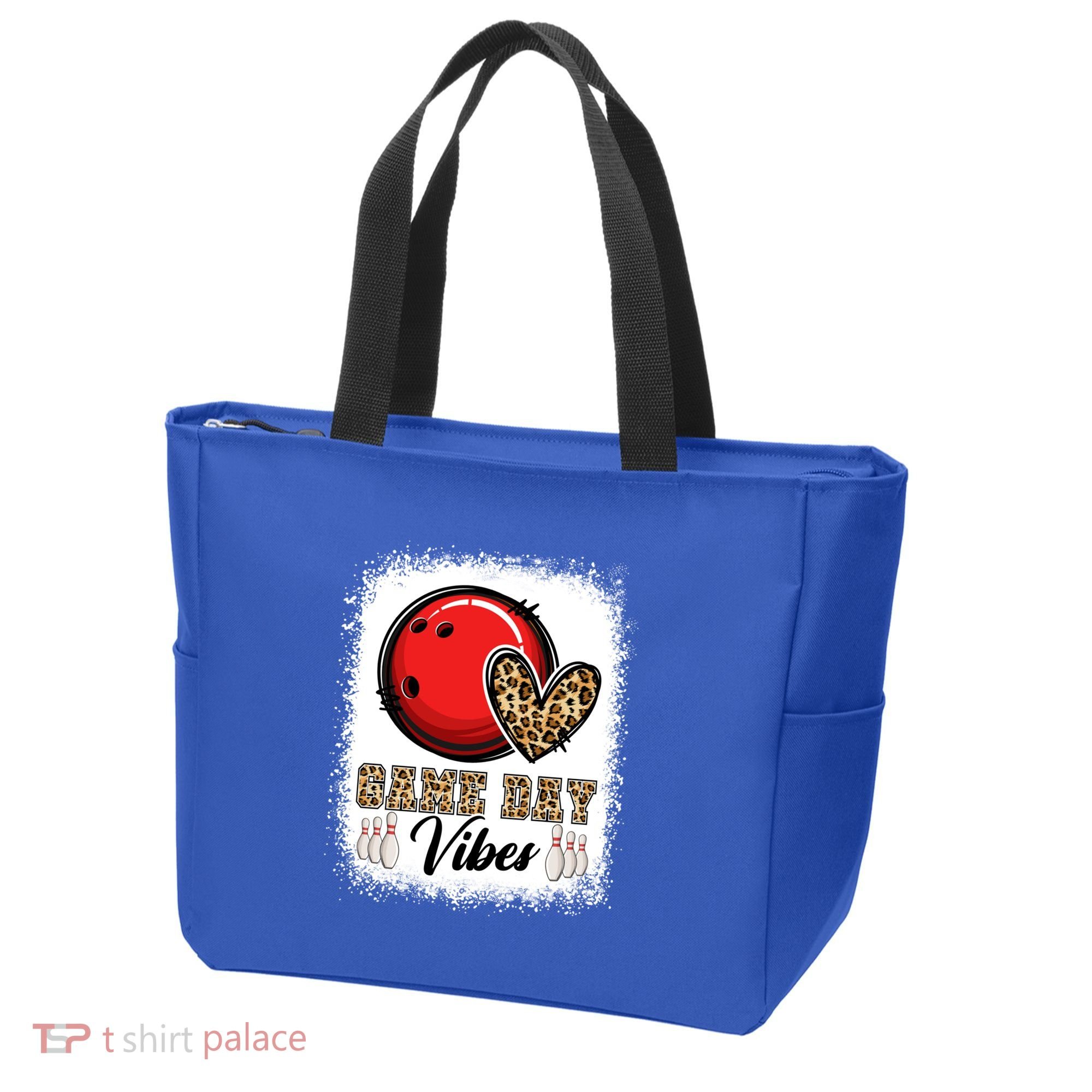 Bleached Bowling Game Day Vibes Bowling Mom Game Day Season Gift Tote Bag