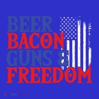 Beer Bacon Gun Freedom American Flag Usa Country Gift T-Shirt thumb 7