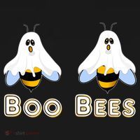 Boo Bees Gift Cute Funny Boobees Halloween Meme Gift USA-Made Doggie Bandana thumb 2