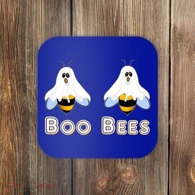 Boo Bees Gift Cute Funny Boobees Halloween Meme Gift Coaster
