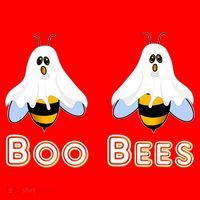 Boo Bees Gift Cute Funny Boobees Halloween Meme Gift Santa Hat thumb 1