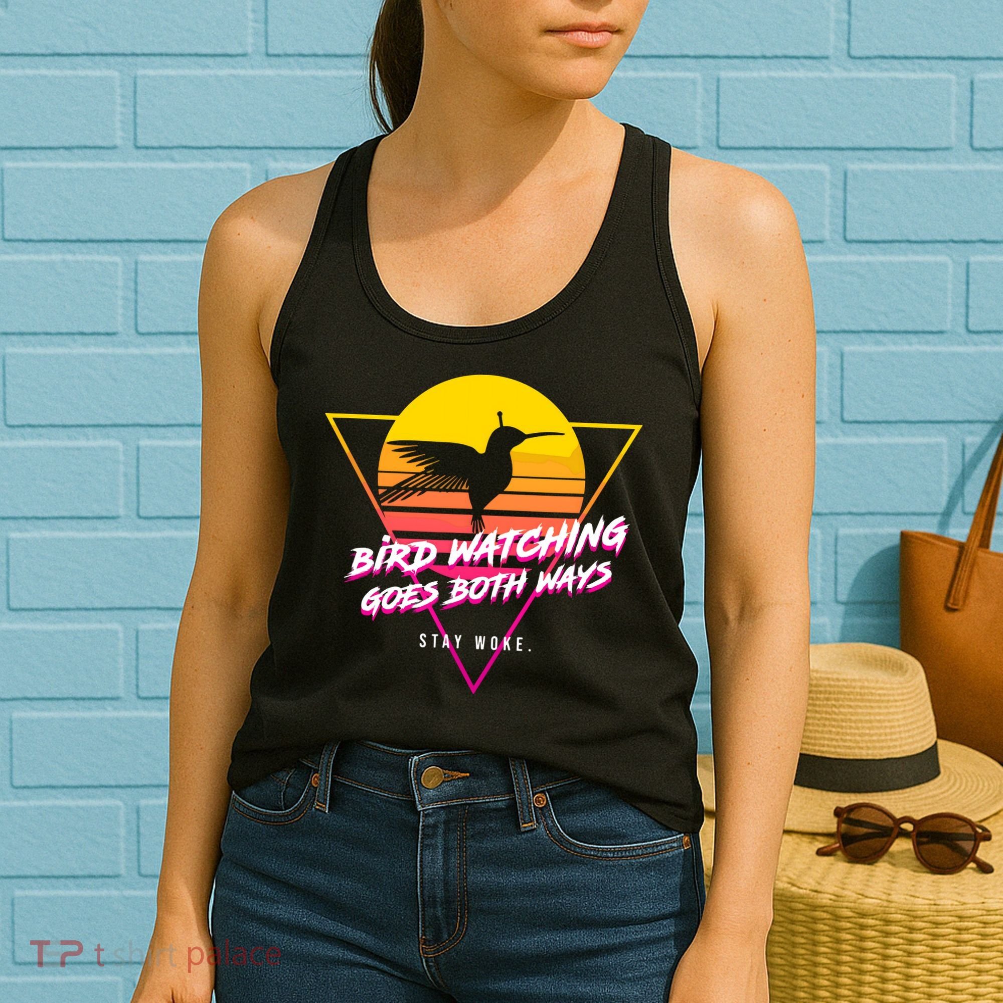 Birds Birdwatching Goes Both Ways They Arent Real Truth Meme Women's Tank Top