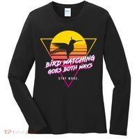 Birds Birdwatching Goes Both Ways They Arent Real Truth Meme Women's Long Sleeve Shirt thumb 0