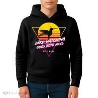 Birds Birdwatching Goes Both Ways They Arent Real Truth Meme Kids Hoodie thumb 4