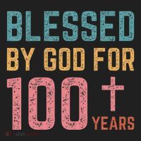 Blessed By God For 100 Years Old Religious Women's Sweatshirt thumb 2