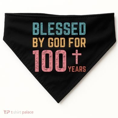 Blessed By God For 100 Years Old Religious USA-Made Doggie Bandana