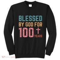 Blessed By God For 100 Years Old Religious Sweatshirt thumb 0