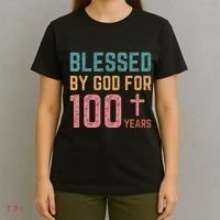 Blessed By God For 100 Years Old Religious T-Shirt thumb 4