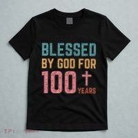 Blessed By God For 100 Years Old Religious T-Shirt thumb 5