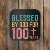 Blessed By God For 100 Years Old Religious Coaster thumb 0
