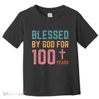 Blessed By God For 100 Years Old Religious Toddler T-Shirt thumb 0