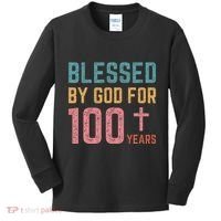 Blessed By God For 100 Years Old Religious Kids Long Sleeve Shirt thumb 0
