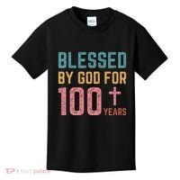 Blessed By God For 100 Years Old Religious Kids T-Shirt thumb 0