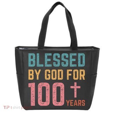 Blessed By God For 100 Years Old Religious Tote Bag