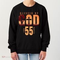 Blessed By God For 55 Years 55th Birthday Religious Theme Women's Sweatshirt thumb 0